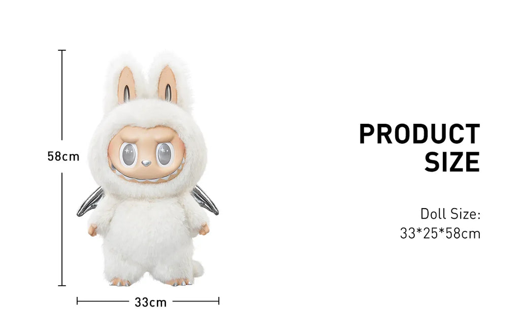Pop Mart Labubu The Monsters ZIMOMO Angel In Clouds Vinyl Doll + Tote Bag