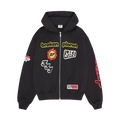Broken Planet Market Performance Zip-Up Hoodie - Soot Black