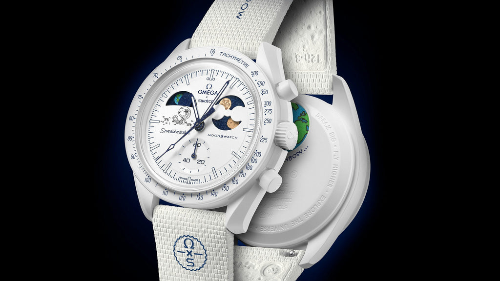 Swatch x Omega Bioceramic Moonswatch Mission to Earthphase – Moonshine Gold (SO33W701L) - 'COLD MOON'