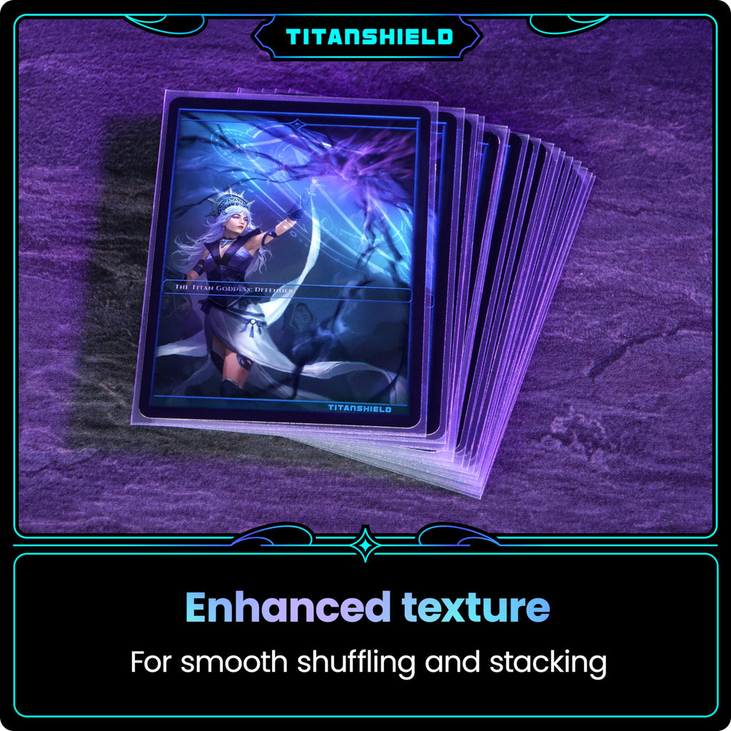 TitanShield Premium Card Sleeves – 150-Pack, 66x91mm, Glossy Front Matte Back for MTG, Pokemon, Lorcana, One Piece, Flesh & Blood
